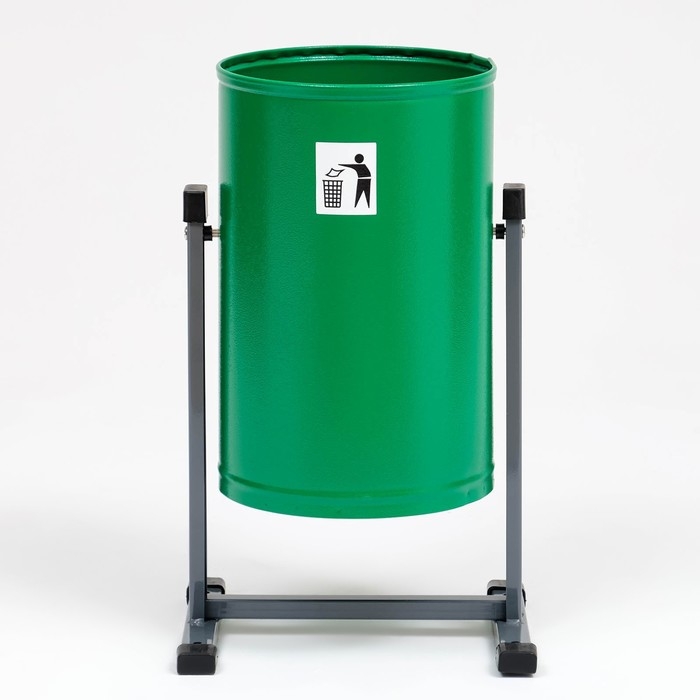 Урна уличная &laquo;Уралочка Бюджет&raquo; 21 л, 35 х 55 х 26,5 см, зеленая, бак 0,6 мм