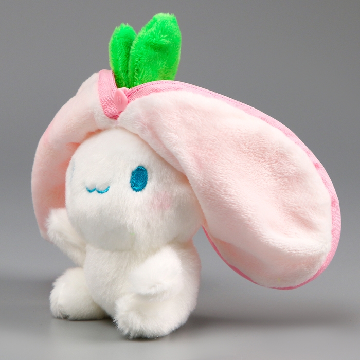 Мягкая игрушка &laquo;Зайка-клубника&raquo; на брелоке, 11 см