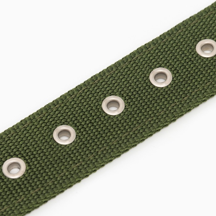 Ошейник "Комфорт" комбинированный, 60 х 4 см, ОШ 44-55 см, темно-зелёный