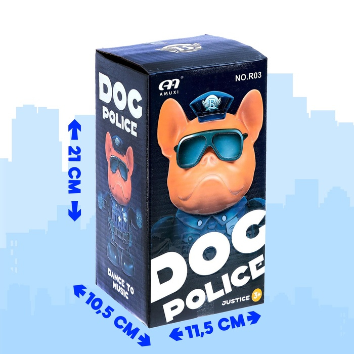 Игрушка &laquo;Полицейский&raquo;, работает от батареек, танцует, световые и звуковые эффекты