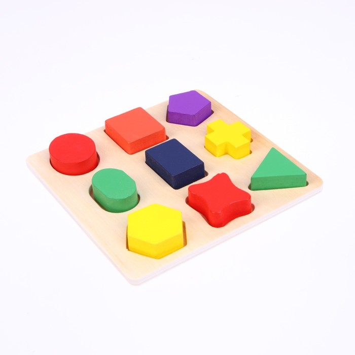 Головоломка &laquo;Изучаем цвета и фигуры&raquo;, 9 объёмных фигур, МИКС