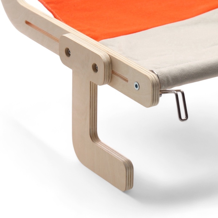 Гамак для кошки на кровать, 45*35*16 см, вес до 15 кг, бежевый/оранжевый