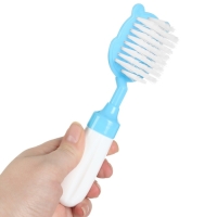 Набор расчёсок с погремушкой &laquo;Бегемотик&raquo;, 2 предмета: расчёска с зубчиками + щётка