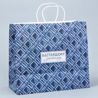 Пакет подарочный крафт, упаковка, &laquo;Джентельмен&raquo;, 32 х 28 х 15 см