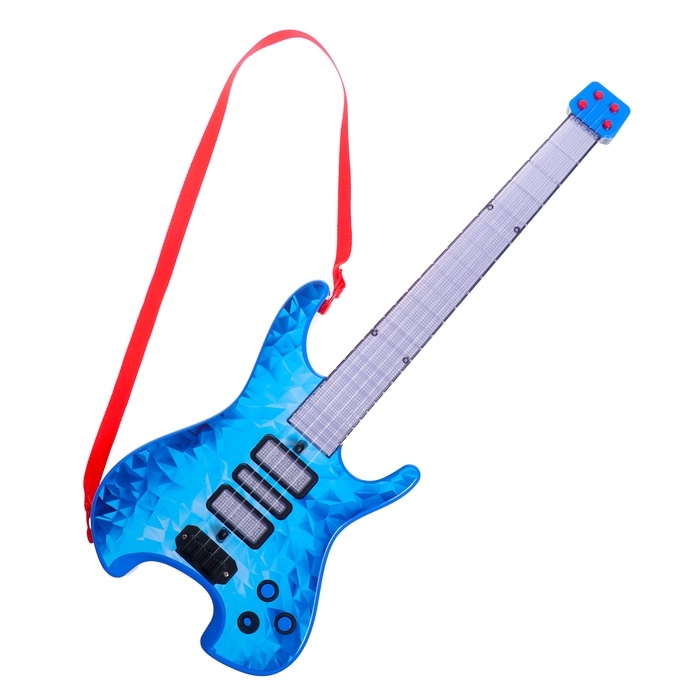 Музыкальная гитара &laquo;Рок-звезда&raquo;, звук свет, цвет синий