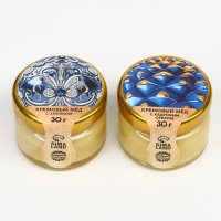 Новый год! Набор &laquo;Счастья и удачи в Новом году&raquo;: чай с лимоном 20 г, крем мёд с кедровым орехом 30 г, хлопковый крем мёд 30 г, шоколад молочный 27 г