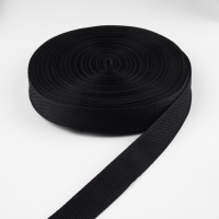 Стропа ременная, 30 мм, 50 &plusmn; 1 м, плотность 9,5 гр/м, цвет чёрный
