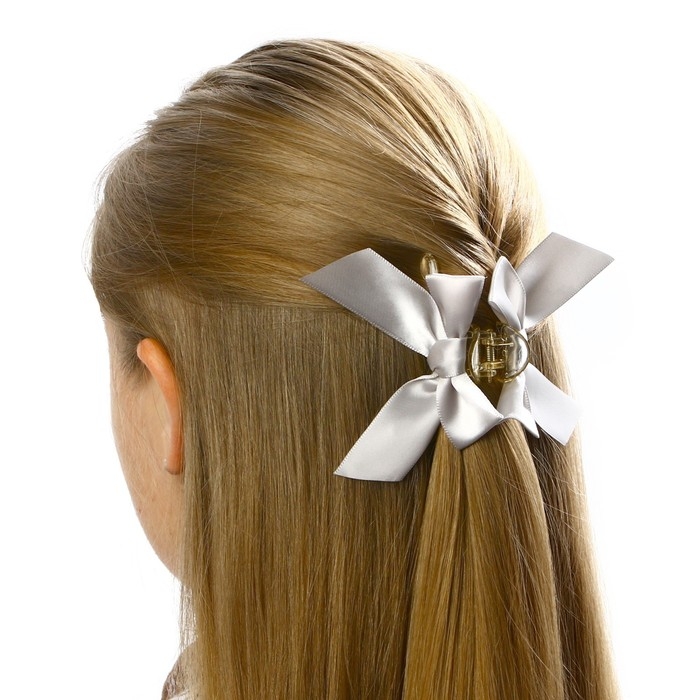 Краб для волос с бантом новогодний &laquo;Верь в чудеса&raquo;, на Новый год, 8 х 3 х 2,5 см