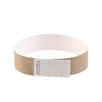 Бумажный контрольный браслет "Золотой" TYVEK 100 штук