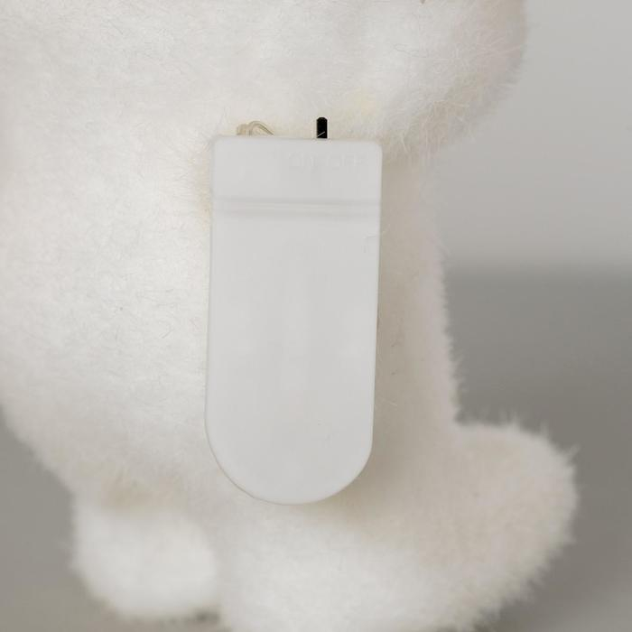 Светодиодная фигура «Мишка в шапке» 9 × 23 × 7 см, флок, батарейки CR2032х2 (в комплекте), свечение тёплое белое Светодиодная фигура «Мишка в шапке» 9 × 23 × 7 см, флок, батарейки CR2032х2 (в комплекте), свечение тёплое белое