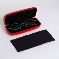 Футляр для очков на хлопушке, длина 15 см, цвет красный