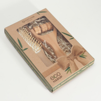 Подарочный набор «Натуральность», 2 предмета: массажёр, массажная расчёска, цвет «светлое дерево» Подарочный набор «Натуральность», 2 предмета: массажёр, массажная расчёска, цвет «светлое дерево»