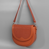 Ручка для сумки, с карабинами, 60 &plusmn; 1 см &times; 2 см, цвет светло-коричневый