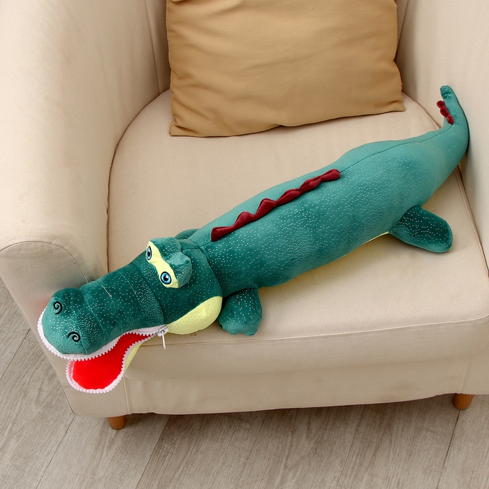 Мягкая игрушка &laquo;Крокодил&raquo;, 80 см, цвет темно-зелёный, на замке