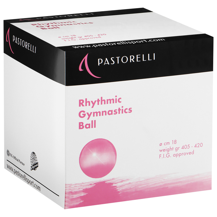 Мяч для художественной гимнастики Pastorelli New Generation FIG, d=18 см, цвет розовый