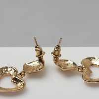 Серьги эмаль «Сердце« вдохновение, цвет розовый в золоте Серьги эмаль «Сердце« вдохновение, цвет розовый в золоте