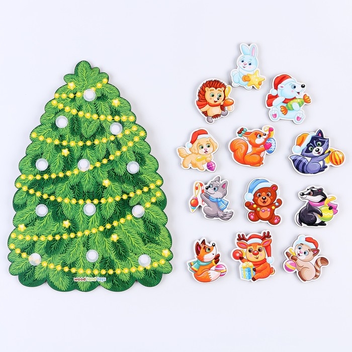 Сортер &laquo;Зверята на ёлке&raquo;, на липучках