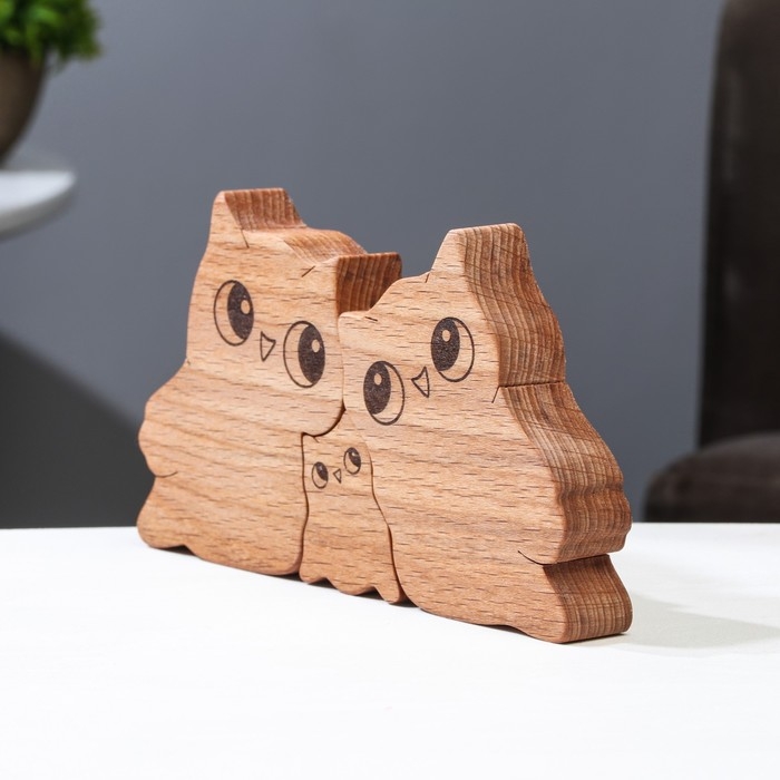 Сувенир-пазл Сувенир-пазл "Семья сов", 3 шт