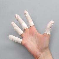 Набор напальчников, латексные, 100 шт, d - 2,6 &times; 6,8 см, цвет белый