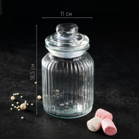 Банка стеклянная для сыпучих продуктов &laquo;Лада&raquo;, 900 мл, 11&times;18,5 см