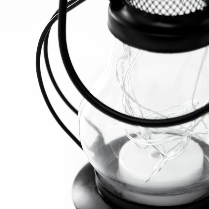 Ночник Ночник "Лампа" LED 1хCR2032 черный 10х7х13см RISALUX