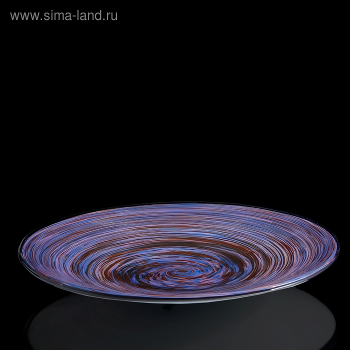 Блюдо интерьерное "Milan Glass", синяя, 48 &times; 48 см