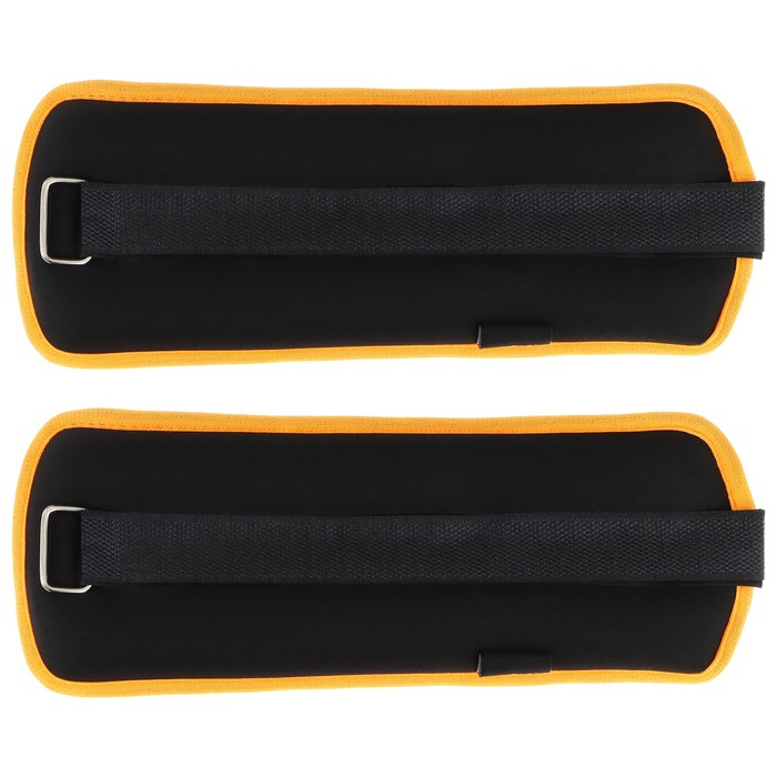 Утяжелители неопреновые ONLYTOP, 2 шт. х 1 кг, цвет чёрный/оранжевый Утяжелители неопреновые ONLYTOP, 2 шт. х 1 кг, цвет чёрный/оранжевый