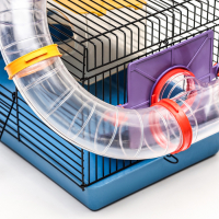 Клетка для грызунов малая с лабиринтом, колесом и домом, 40 x 25 х 22 см, микс цветов