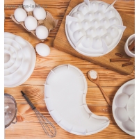 Форма для муссовых десертов и выпечки KONFINETTA &laquo;Инь и Ян&raquo;, силикон, 28&times;16.5 см, белая