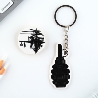 Подарочный набор «Для настоящего героя» значок + брелок, 6,8 х 10,5 см Подарочный набор «Для настоящего героя» значок + брелок, 6,8 х 10,5 см