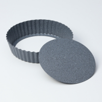 Форма для выпечки Доляна &laquo;Элин Мрамор&raquo;, d=24 см, съёмное дно, антипригарное покрытие, цвет серый