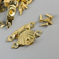 Замок металл для шкатулки золото набор 10 шт 2х3 см Замок металл для шкатулки золото набор 10 шт 2х3 см