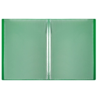 Папка с 10 вкладышами А4, 500 мкм, Calligrata, текстура "песок", зелёная