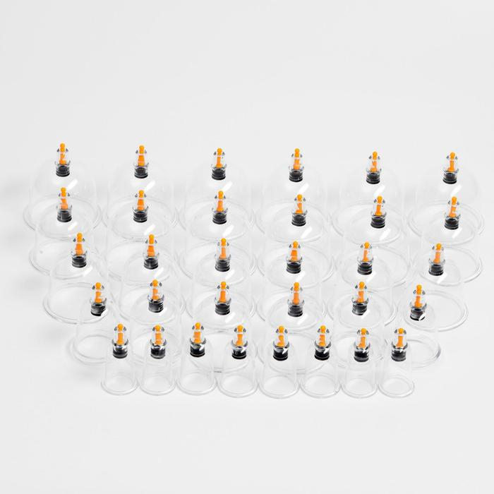 Банки акупункционного действия для вакуумного массажа с насосом, набор 32 шт. Банки акупункционного действия для вакуумного массажа с насосом, набор 32 шт.