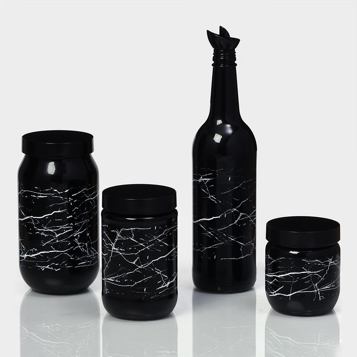 Банка стеклянная для сыпучих продуктов &laquo;Марбл&raquo;, 660 мл