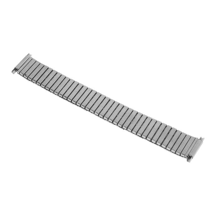 Ремешок для часов 20 мм, металл, симметричное крепление звеньев по бокам, серебро