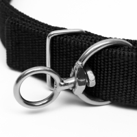Ошейник двухслойный с вертлюгом, 58 х 3 см, полиэстер, черный Ошейник двухслойный с вертлюгом, 58 х 3 см, полиэстер, черный