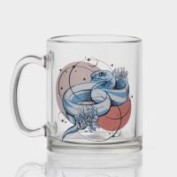 Кружка стеклянная чайная &laquo;Змеи&raquo;, 320 мл, МИКС
