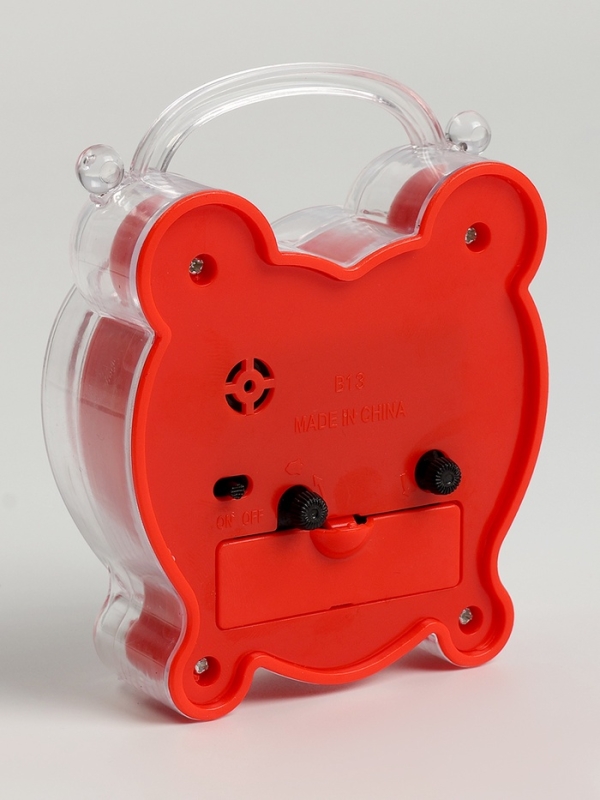 Часы будильник настольные "Сердце", на батарейках, 9 х 4 х 11.5 см