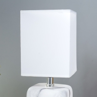 Настольная лампа "Оливия" Е14 40Вт бело-серый 12,5х12,5х30 см RISALUX