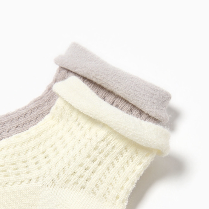 Набор носков Крошка Я Basic Line, 2 пары, 6-12 мес., серый/желтый