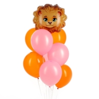 Набор воздушных шаров &laquo;Лев&raquo;, фольга, латекс, 9 шт.