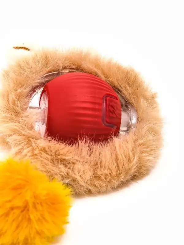 Интерактивная игрушка для кошек "Убегающий мех", красная