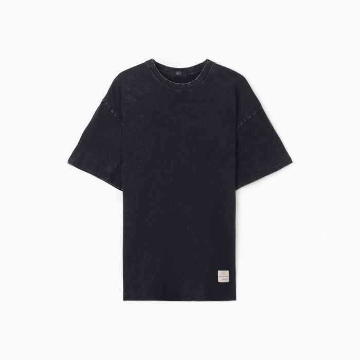 Футболка мужская MIST из вареного хлопка, цв. черный, р-р XL