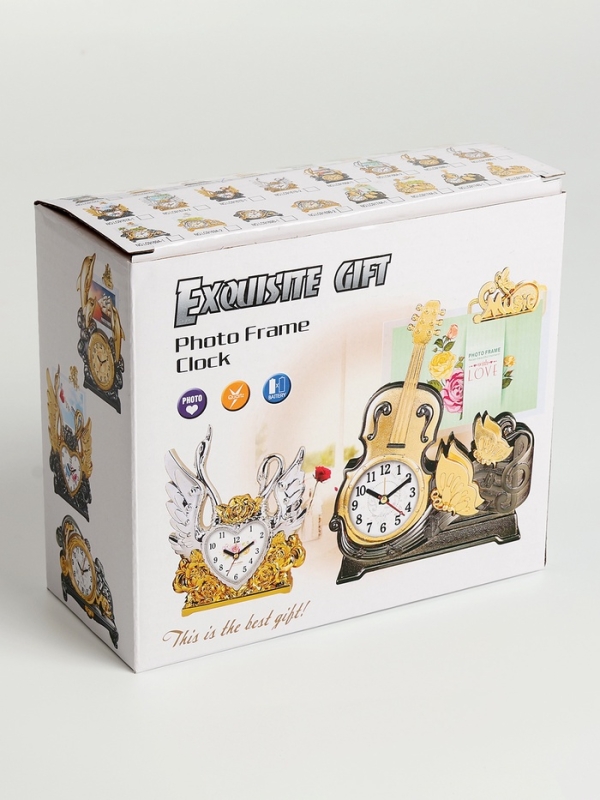 Часы будильник настольные, на батарейках, 25 х 17 х 6.3 см, циферблат d-7 см