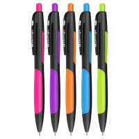 Ручка шариковая автоматическая, Berlingo ColorZone 2, 0.7 мм, синяя, МИКС