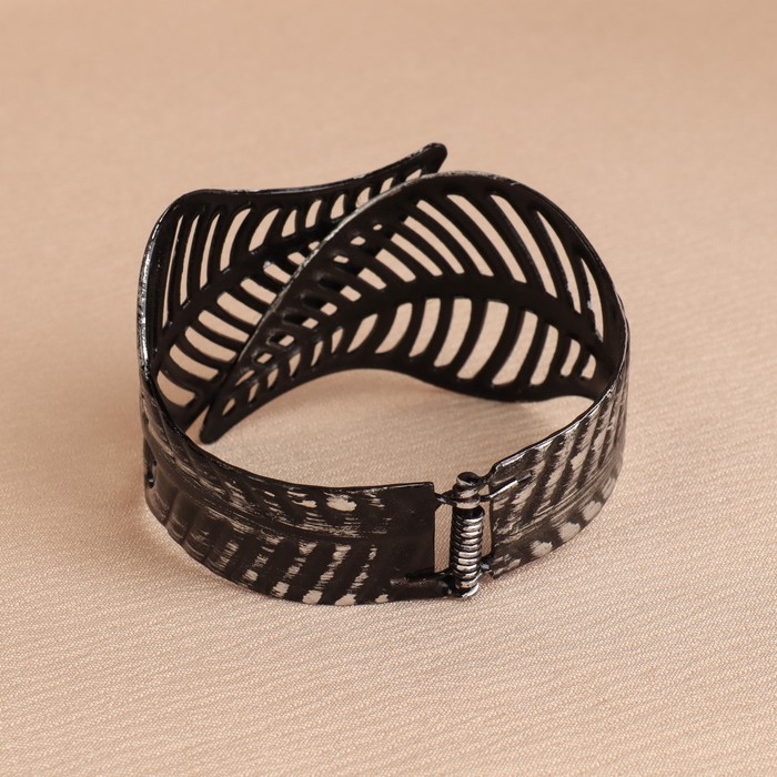 Подхват для штор &laquo;Листья&raquo;, d = 7 &times; 6 см, цвет чёрный