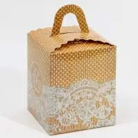 Коробка для капкейков, кондитерская упаковка, 1 ячейка &laquo;Сюрприз внутри&raquo;, 9 х 9 х 11 см