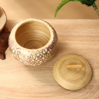 Банка для сыпучих продуктов 16х16х12 см, бамбук