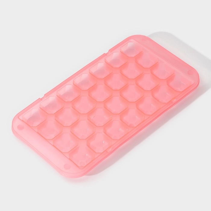 Форма для льда &laquo;Сапфир&raquo;, 28 ячеек, 24&times;12,7&times;2 см, цвет МИКС